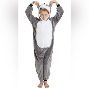 Dog Onesie Costume | Size 150 | Fleece Pajamas | Husky Puppy | Halloween | New